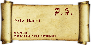 Polz Harri névjegykártya